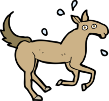 cavalo de desenho animado suando png