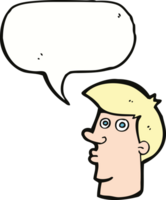 cartoon confused man with speech bubble png