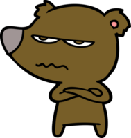 desenho de urso bravo png