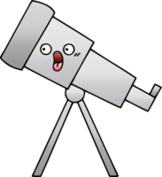 gradient shaded cartoon of a telescope png