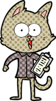 funny cartoon cat wearing shirt and tie png