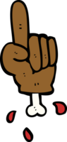 cartoon pointing severed hand png