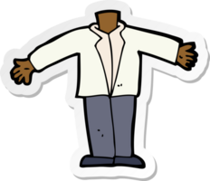 sticker of a cartoon body waving arms png