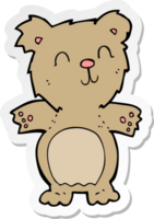 sticker of a cartoon cute teddy bear png