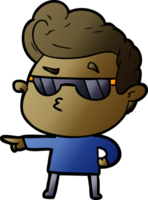 cartoon cool guy png