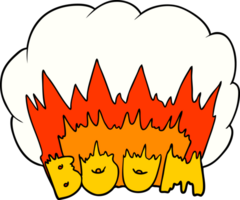 explosion de boom de dessin animé png