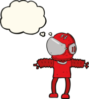 cartoon astronaut with thought bubble png