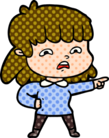 cartoon worried woman png