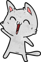 chat de dessin animé heureux png