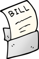 cartoon doodle debt bill png