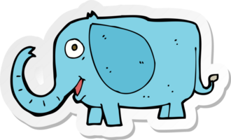 sticker of a cartoon baby elephant png