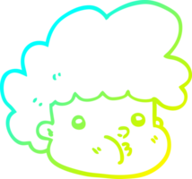 frio gradiente linha desenhando do uma desenho animado Garoto png