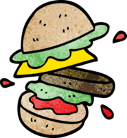 Cartoon-Doodle-Burger png