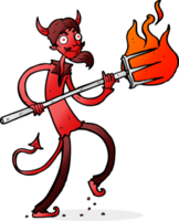 diablo de dibujos animados con horca png