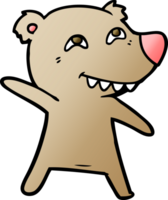 cartoon bear dancing png