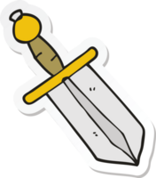 sticker of a cartoon dagger png