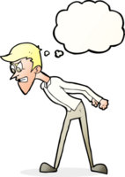 cartoon angry man with thought bubble png