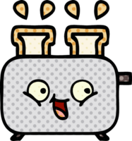 comic book style cartoon of a of a toaster png