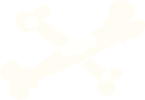 flat color illustration of old bones png