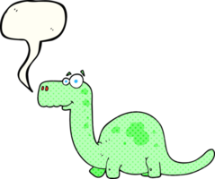 hand drawn comic book speech bubble cartoon dinosaur png