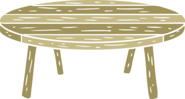 flat color style cartoon table png