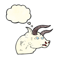 cartoon angry bull head with thought bubble png