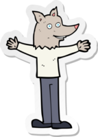 sticker of a cartoon werewolf png