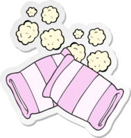 sticker of a cartoon pillow png