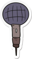 autocollant d'un microphone de dessin animé png