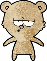 desenho de urso entediado png