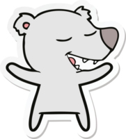 sticker of a cartoon bear png