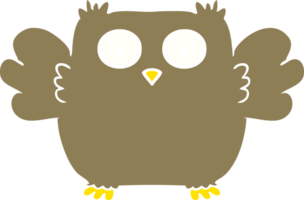 cute flat color style cartoon owl png