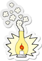 sticker of a cartoon old glass lantern png