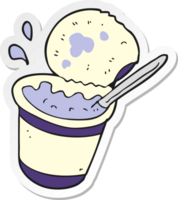 sticker of a carton yogurt png