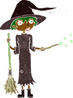 hechizo de lanzamiento de bruja de dibujos animados png