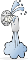 hand drawn cartoon leaky pipe png