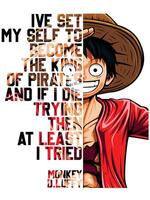 uno pedazo luffy historia vector