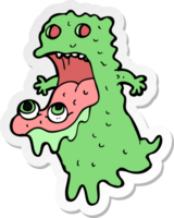 sticker of a cartoon gross ghost png