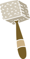 flat color illustration cartoon meat hammer png