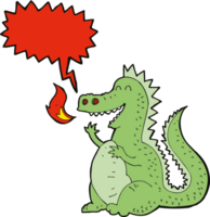 cartoon fire breathing dragon with speech bubble png