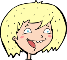 cartoon happy girl png