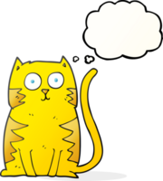 hand drawn thought bubble cartoon cat png