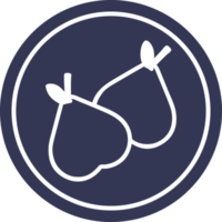 orgánico peras circular icono símbolo png