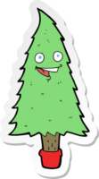 sticker of a cartoon christmas tree png