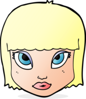 cartoon female face png