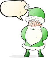 cartoon santa claus with speech bubble png