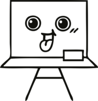 line drawing cartoon of a chalkboard png