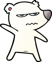 arrabbiato orso polare cartone animato puntamento png