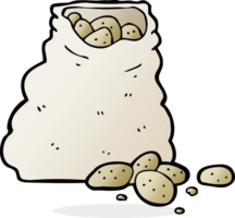 cartoon sack of potatoes png