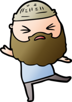 cartoon man with beard png